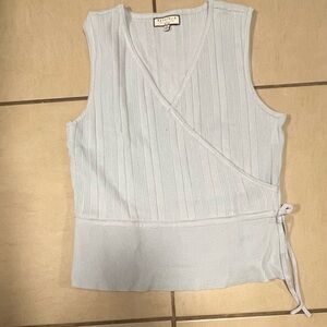 Bagatelle Sky Blue Wrap Tank Top